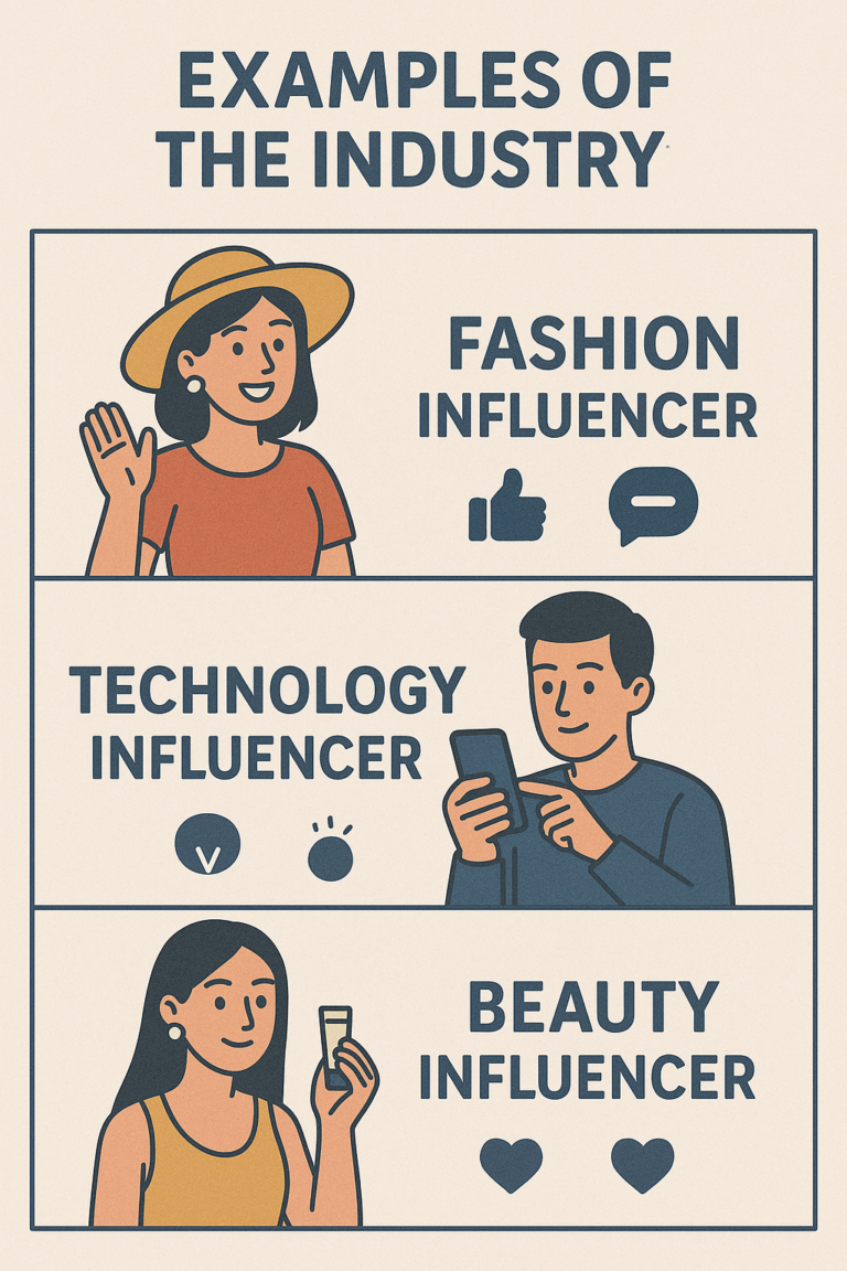 Examples of the industry: fashion, technology, beauty​
